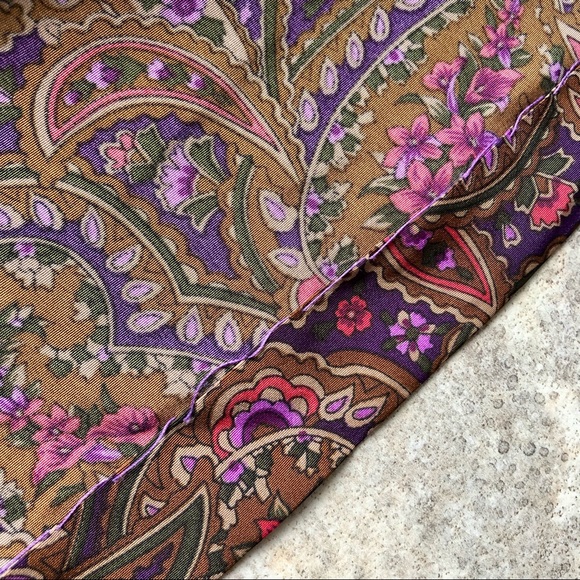 One-of-a-kind Paisley Slippery Skirt size L - Picture 4 of 8